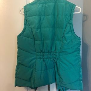 Teal furry vest